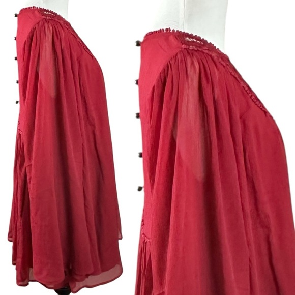 Free People Sunshine Of Love Mini Dress in Blended Berry Wine NWT Size Small - Picture 12 of 17